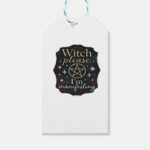 Etiqueta Para Presente Fantasia de Whimsigoth - Florestas Místicas, Luas 
