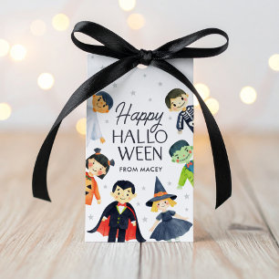 Etiqueta Para Presente Fantasias de Halloween Fofas
