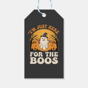 Etiqueta Para Presente Fantasma de Halloween Aqui Para Os Vaias