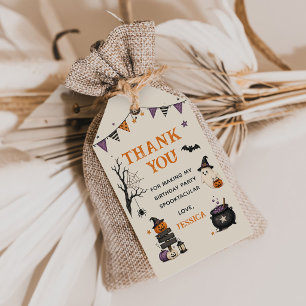 Etiqueta Para Presente Fantasma de Meninas de Um Aniversário de Halloween