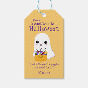 Etiqueta Para Presente Fantasma Fantasmado do Halloween