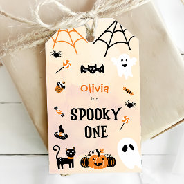 Etiqueta Para Presente Fantasma Feliz de Halloween Obrigado Dando Etiquet