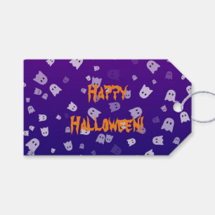 Etiqueta Para Presente Fantasmas de Halloween