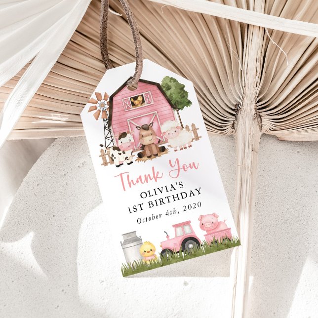 Etiqueta Para Presente Farm Animals, Cute Animals, Barn, First Birthday (Criador carregado)