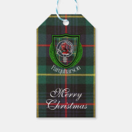 Etiqueta Para Presente Farquharson Scottish Clan Tartan & Crest