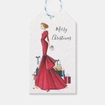 Fashion Illustrated Gift Tag "A Christmas Story" (