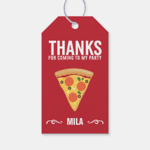 Etiqueta Para Presente Fatia do partido da pizza de Tag do favor da torta