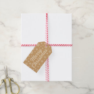 Etiqueta Para Presente Faux Kraft Paper Merry Christmas Gift Tag