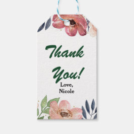 Etiqueta Para Presente Favor Chic do Chá de panela Floral Moderno