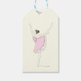 Etiqueta Para Presente Favor da Festa de aniversário Ballerina