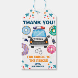 Etiqueta Para Presente Favor da Festa de aniversário da Polícia