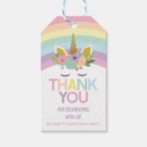 Favor da Festa de aniversário do Unicorn Rainbows