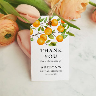 Etiqueta Para Presente Favor da Fruta Laranja do Chá de panela Citrus