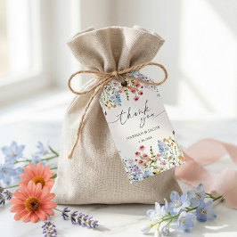 Etiqueta Para Presente Favor de agradecimento de casamento com flores sil