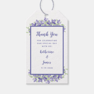 Etiqueta Para Presente Favor de agradecimento de casamento elegante flora