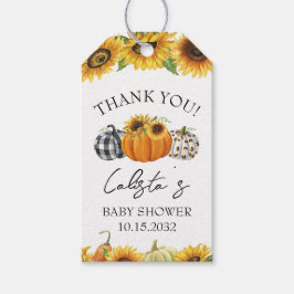 Etiqueta Para Presente Favor de agradecimento para chá de bebê com abóbor