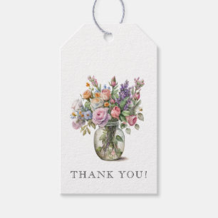 Etiqueta Para Presente Favor de Aniversário de 70 anos Floral Aquarela Rú