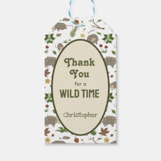 Etiqueta Para Presente Favor de Aniversário de Gambá Wild One Obrigado