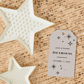 Etiqueta Para Presente Favor de casamento celestial Black Moon & Stars
