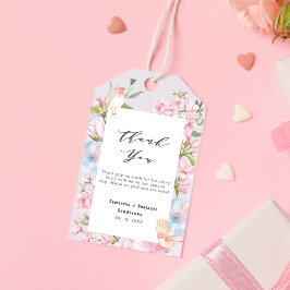 Etiqueta Para Presente Favor de Casamento Floral de Primavera Elegante