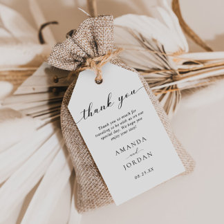 Etiqueta Para Presente Favor de Casamento Moderno Minimalista