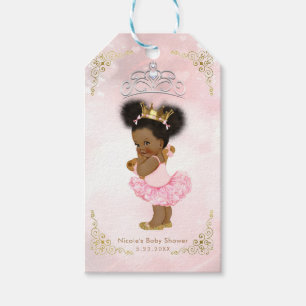 Etiqueta Para Presente Favor de Chá de Bebê Menina Vintage Princesa Rosa 