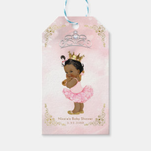 Etiqueta Para Presente Favor de Chá de Bebê Menina Vintage Princesa Rosa