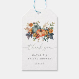 Etiqueta Para Presente Favor de Chá de Noiva de Outono Elegante