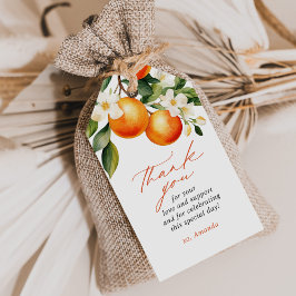 Etiqueta Para Presente Favor de Churrasco de Bebê Laranja Clementina Litt