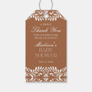 Etiqueta Para Presente Favor de Chuveiro de Bebê Clay Talavera Tile Fiest