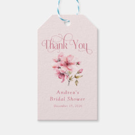Etiqueta Para Presente Favor de Chuveiro de Noiva com Flores de Aquarela