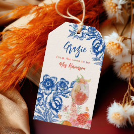 Etiqueta Para Presente Favor de Chuveiro de Noiva Watercolor That's Amore