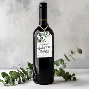 Etiqueta Para Presente Favor de Chuveiro de Noivado Eucalyptus Sip Sip Ho