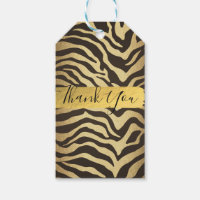Favor de Estampa de Animal Pele de Zebra Dourado