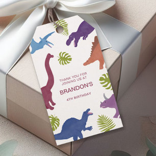 Etiqueta Para Presente Favor de Festa de Aniversário de Dinossauro Boniti