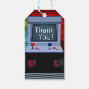 Etiqueta Para Presente Favor de festa de aniversário de jogo de arcade