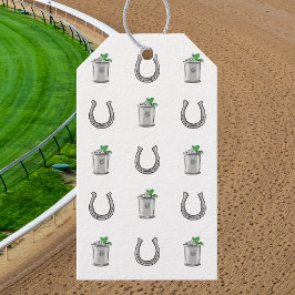 Etiqueta Para Presente Favor de festa no estilo Derby com padrão de Horse