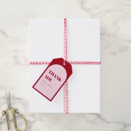 Etiqueta Para Presente Favor do Casamento do Arco Vermelho Cor-de-Rosa Mo