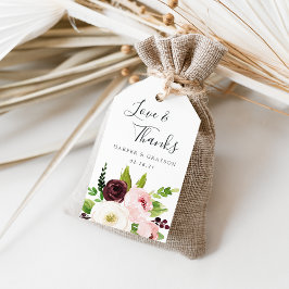 Etiqueta Para Presente Favor do Casamento do Blush Romance