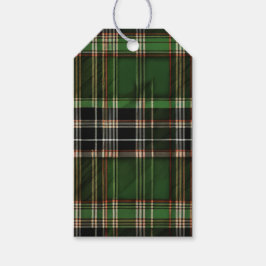 Etiqueta Para Presente Favor do Casamento do Tartan Escocês Verde
