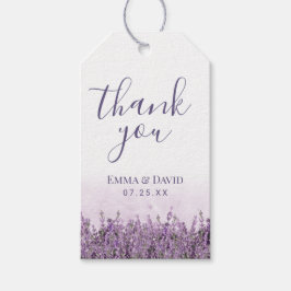 Etiqueta Para Presente Favor do Casamento Elegante Floral da lavanda