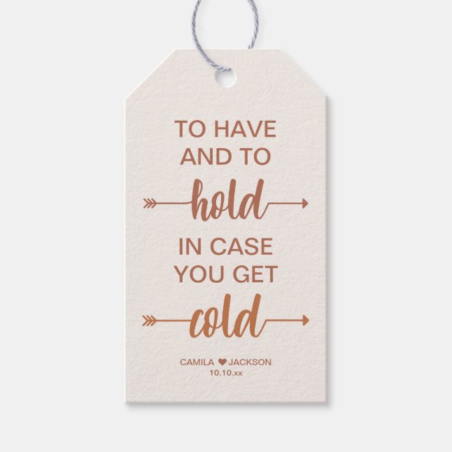 Etiqueta Para Presente Favor do casamento outono em Aberto (Frente)