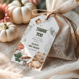 Etiqueta Para Presente Favor do Chá de fraldas de Amigos da Floresta Únic