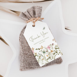 Etiqueta Para Presente Favor do Chá de panela de flor selvagem