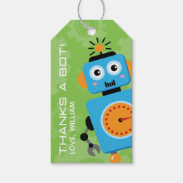 Etiqueta Para Presente Favor do Partido da Festa de aniversário Robô Obri