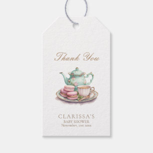Etiqueta Para Presente Favor do Partido Tea do Chá de fraldas de Aquarela