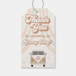 Etiqueta Para Presente Favor do tema do chá de fraldas Groovy retrô dos a