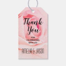 Favor Elegante Rosa Floral de Agradecimento