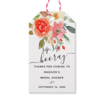 Favor Floral Sip Sip Hooray Chá de Noiva