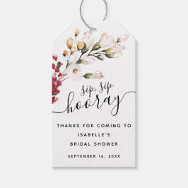 Etiqueta Para Presente Favor Floral Sip Sip Hooray Chá de Noiva